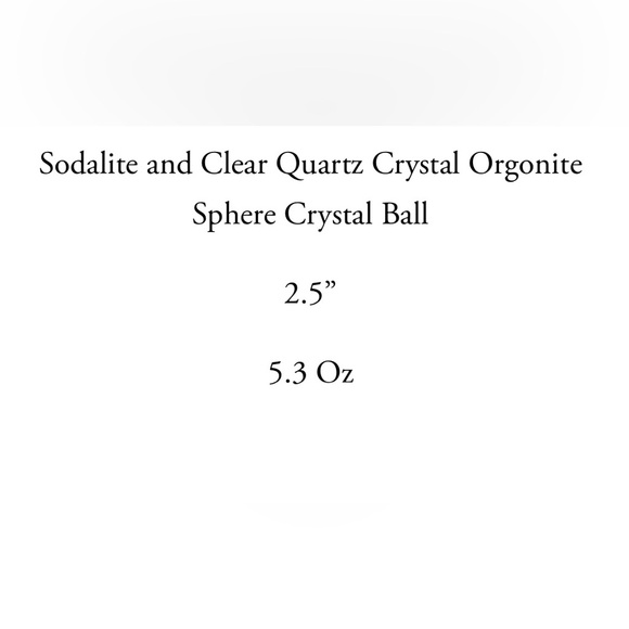 Sodalite & Clear Quartz Crystal Orgonite Sphere - Picture 5 of 7